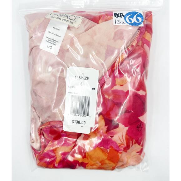 L*Space Pfeiffer Mini Wrap Dress Coverup in Into The Tropics PFEDR21 Large L NEW - Picture 6 of 6